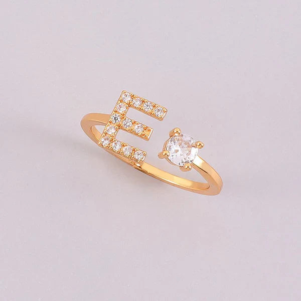Gold Plated Initial Letter Ring