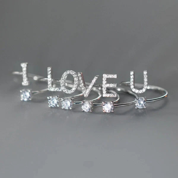 Gold Plated Initial Letter Ring