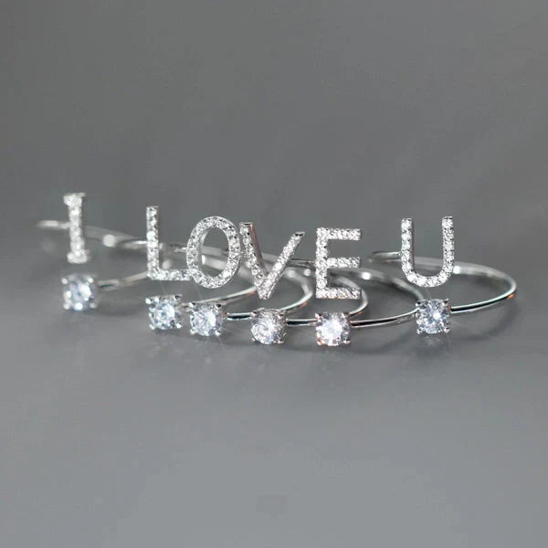Gold Plated Initial Letter Ring