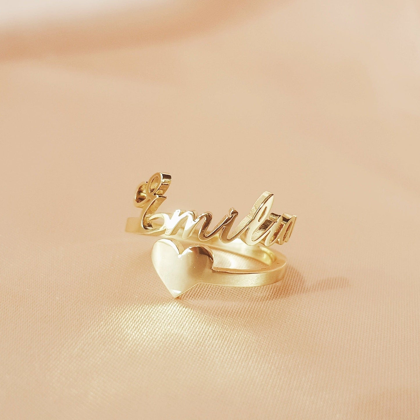 Adjustable One Name Ring