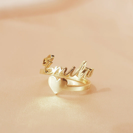 Adjustable One Name Ring